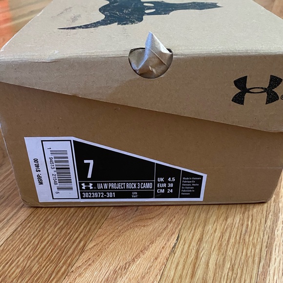 UA Women’s Project Rock 3 Training Shoes Camo - Picture 4 of 4